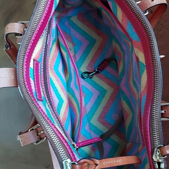 Dooney & Bourke Red Leather Satchel,  EUC - Picture 3 of 14